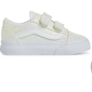 ! White glitter vans . Toddler size 4
